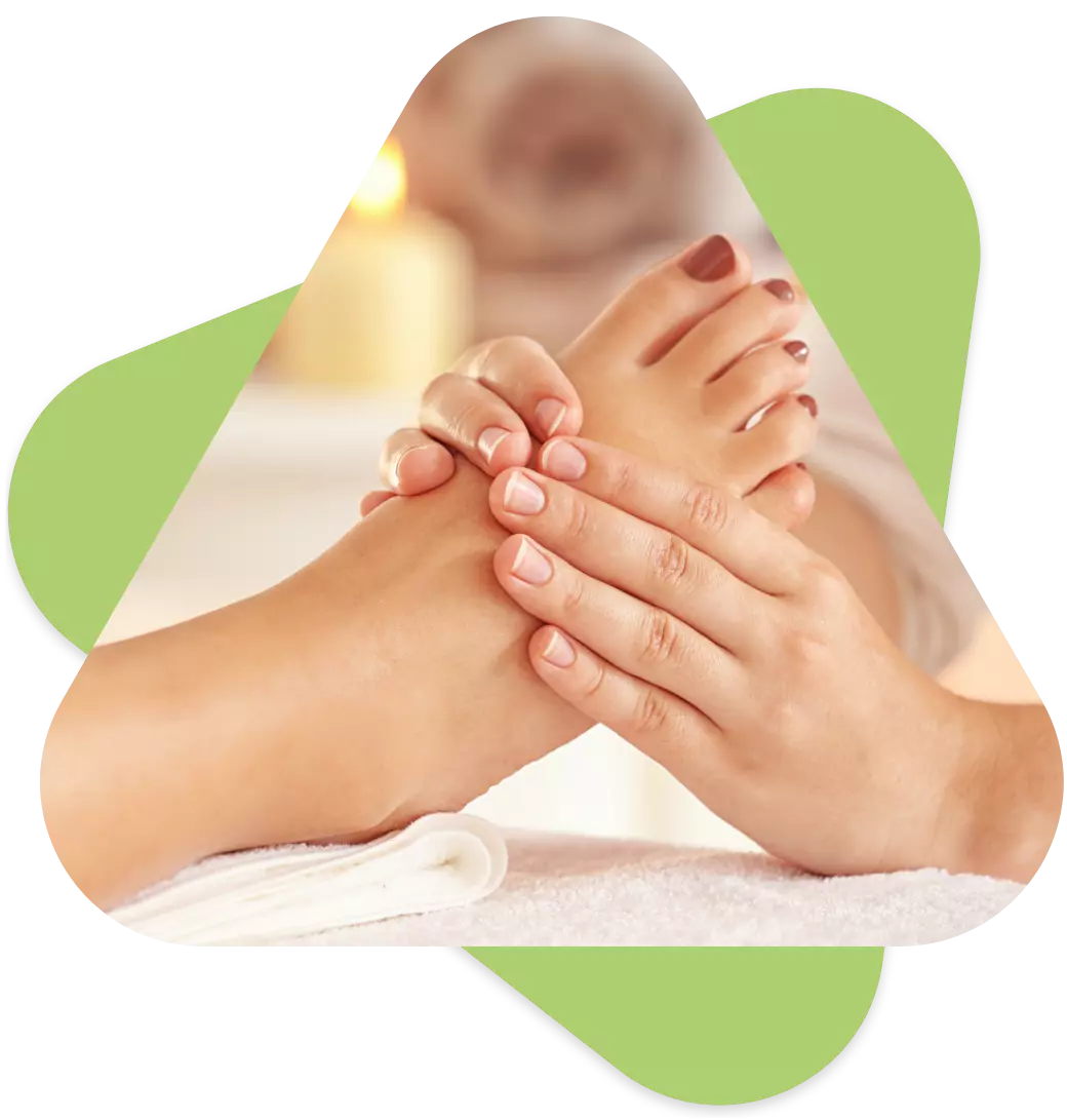 Fuß Massage, Entspannung Massage für die Füße.