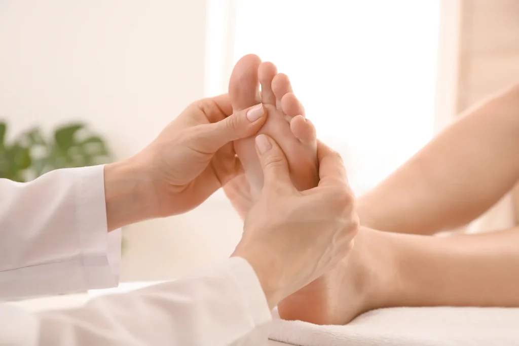 Fuß Massage, Entspannung Massage für die Füße.